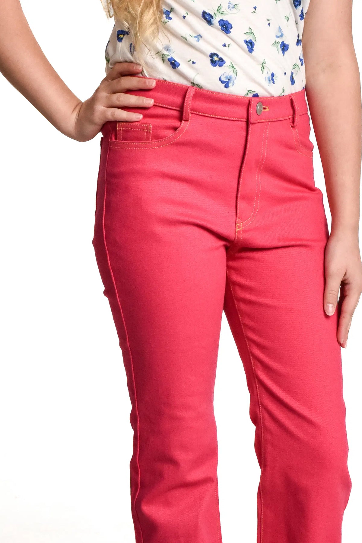 Fuchsia Color Jeans